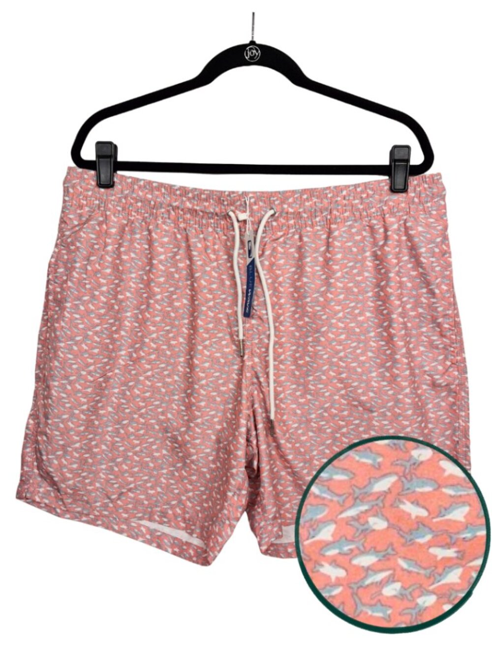 BLUE WAVE Shark Swim Shorts Novelty Men's Trunks XLarge NWT